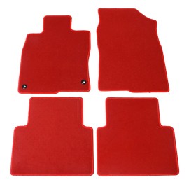 Unbranded Fits 16-21 Honda Civic Red Nylon Floor Mats Car Carpets Front Rear Non Slip 4PCS