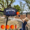 Universal Adjustable Trampoline Basketball Hoop Set, with 3 Mini Balls
