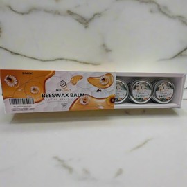 Bálsamo de cera de abejas para labios, manos y piel, bálsamo labial de miel y crema hidratante para piel seca, tratamiento hidratante para labios agrietados, manos y piel áspera. Todo natural (paquete