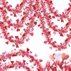 66FT Valentine's Day Heart Tinsel Garland Pink Red Metallic Twist