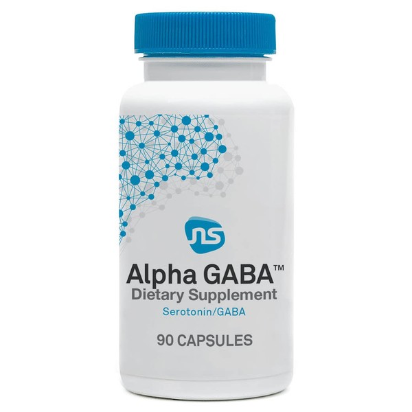 NeuroScience Alpha GABA - Non-Drowsy Supplement with Vitamin B6, Sensoril Ashwagandha + L-Theanine - Calm Aid for Stress Management, Anxiousness - GABA AM Calm Supplement ( 90 Capsules)