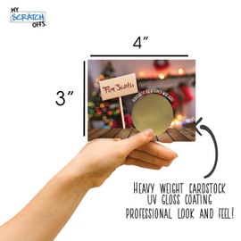 My Scratch Offs - 26 Pack Milk and Cookies Secret Santa Christmas Gift Scratch Off Cards White Elephant Game for Party Favors, Christmas Games