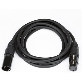 VECASDEN XLR Microphone Cable, XLR Male to XLR Female Balanced 3-Pin Microphone Cable, Black 6 Feet