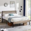 VECELO Full Size Platform Bed Frame with Wood Headboard, Strong