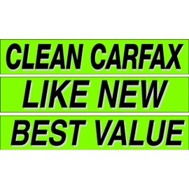 Ez-line Vinyl Windshield Stickers 3 Dozen 15 Inch Chartreuse Slogan Dealership Pro Pack for Car Lots (EZ115-Pack10)