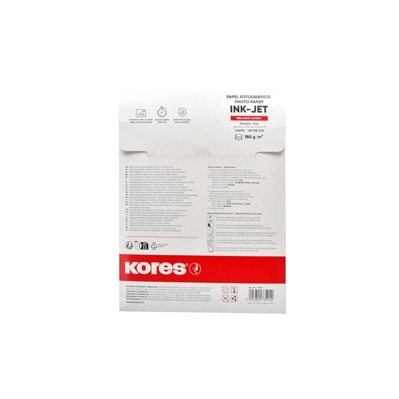 Papel Fotográfico Kores X 25 Hojas