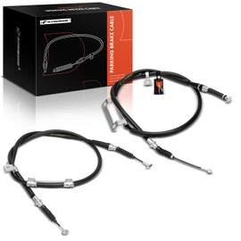 A-Premium Rear Driver and Passenger Side Parking Brake Cable Assembly Compatible with Kia Models: Sephia 1998-2001, Spectra 2000-2004, 2-PC Set - Replace# 0K2A244420E, 0K2A244410F