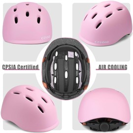 CELOID Kids Helmet,Baby Bike Helmets for Ages 5-8 Years Boys Girls,Toddler Adjustable Multi-Sport Cycling Skateboard Roller Skat Scooter Rollerblade Balance Skateboarding Helmet,Pink