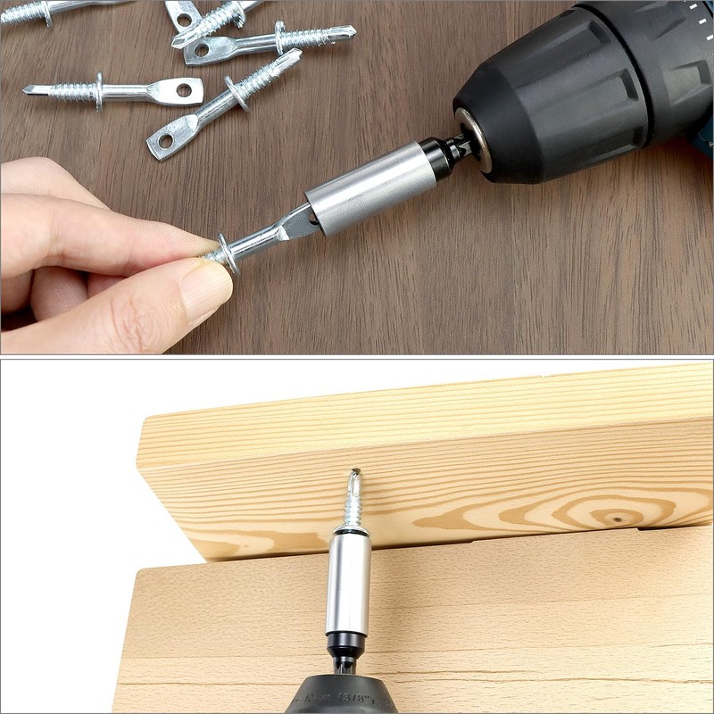 QWORK 100 Pcs 2 Inch Eye Lag Self-Tapping Screws with