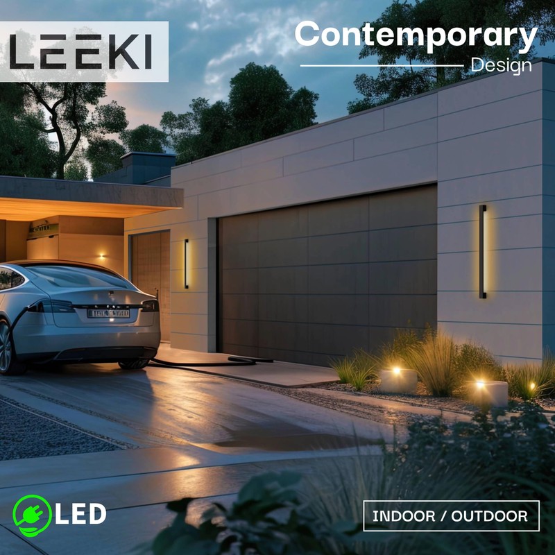 LEEKI - Modern Outdoor Light Fixture - Linear Sconce -