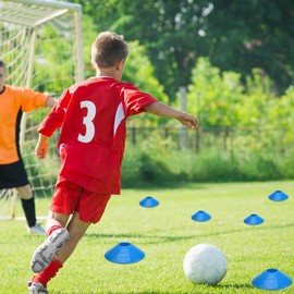 Easy Funny Football Sports Training Disc Boundry Marking Cones One Colour Set Of 20 (Blue)
