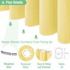 Dynamene Yellow Fabric Shower Curtain - Waffle Weave Textured Heavy