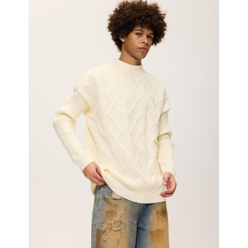 Aelfric Eden Womens Cable Knit Sweater Oversized Chunky Rory Gilmore