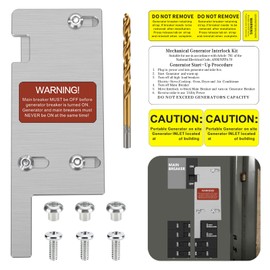 PFCKE Generator Interlock Kit Compatible with Square D Vertical Main 150 or 200 amp Breaker,3 1/4 to 4 Inch Spacing Between Main and Branch Breaker(SD-200VL)