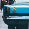 FELTECHELECTR Car Reflective Safety Decal Adorable Board Sign for Vehicles