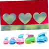 TEHAUX Manual Paper Puncher Set 5pcs Heart Hole Punch Craft