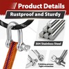 M5 Shackles Stainless Steel Pack of 12 304 D Ring