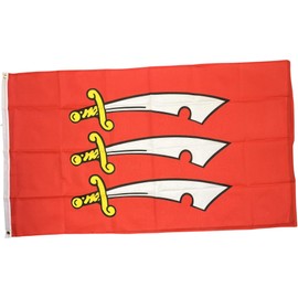 NWFlags Outdoor Essex County Flag 5ft x 3ft 110d Knitted Polyester Suitable for Flagpoles