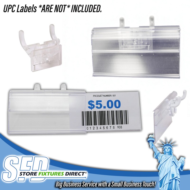 STORE FIXTURES DIRECT Pegboard Label Holder, Scannable UPC Ticket Display