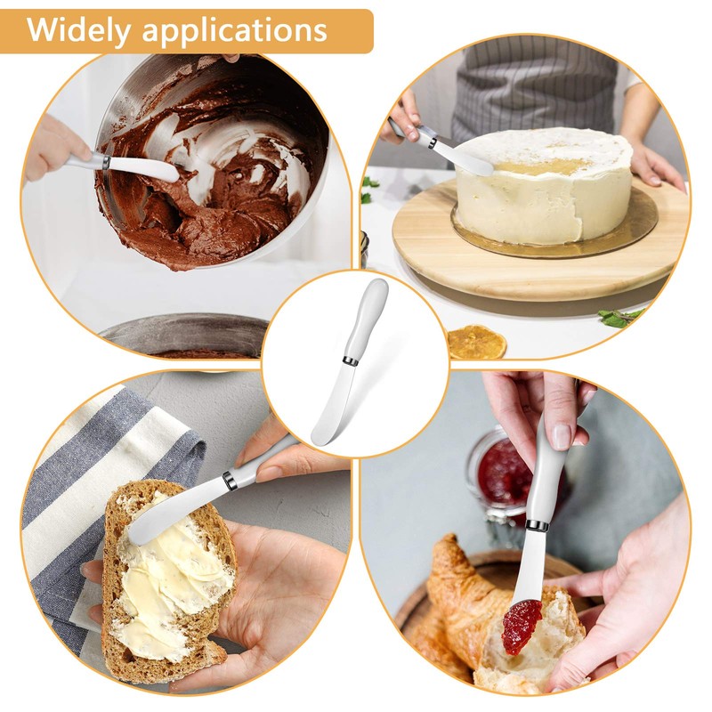 Patelai 4 Pcs Butter Spreader Knives, Stainless Steel Butter Knife