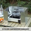 Camping Stove Wind Protection, 10-Piece Foldable Wind Protection Gas Stove,