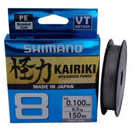 Line Kairiki 8 150 m 0.19 mm 12 kg Steel Grey