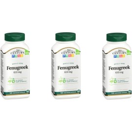 21st Century Fenugreek 610mg Capsules 100ct (3 Pack)