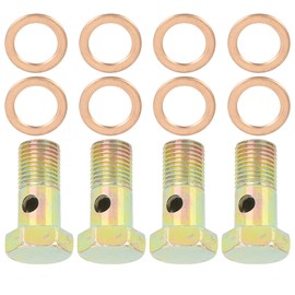 MACHSWON Car 4 Sets M12x1.25mm Metric Thread Banjo Bolts Fitting with M12 Washers Brake Adapter