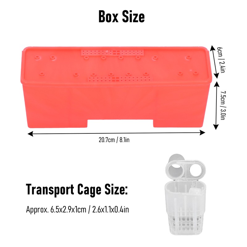20Pcs Bee Queen Transporting Catcher Plastic Cage Container Beekeeping Equipment