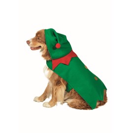 Northlight Christmas Elf Dog Costume, Extra Small, Dark Green and Red