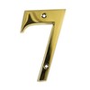 Beautiful 3 Inch Bevelled Edge Polished Gold Door Number 7