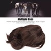 Men Wig Short Brown Straight Breathable Inner Mesh Soft Fluffy