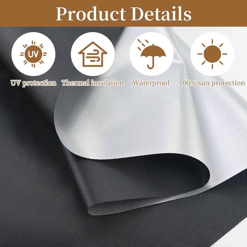 Blackout Fabric Sets, 300 x 145 cm Blackout Roller Blind,