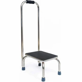 BodyMed Heavy-Duty Foot Step Stool with Handle and Non-Slip Rubber Platform for Seniors & Adults – Holds up to 300lbs, 9 ½ in. Step Up, 18”L x 11.5”W x 34”H