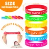Welcome Back to School Rubber Bracelets 30 PCS First Day