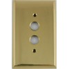 Classic Accents Polished Brass Single Gang Push Button Switchplate