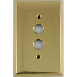 Classic Accents Polished Brass Single Gang Push Button Switchplate