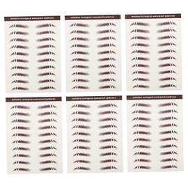 Mikinona 3D Eyebrow Stickers 6PCS Imitation Eyebrow for Makeup Easy Application for Skin Types for Daily Use