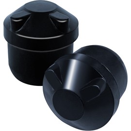 Gluposti 8 Folding Chair V-Tip Stabilizer Caps, Stabilizer Plug Top Covers for Padded & Metal Folding Chair Replacement Parts, V-Tip Caps for Top of Legs, Fits 7/8" OD 3/4" ID Legs (8 Plugs, Black)