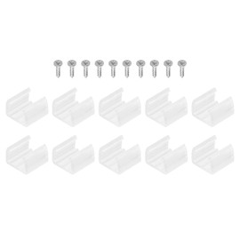 MACHSWON LED Strip Light Clips 100Pcs Mounting Bracket Fixing Clips Plastic Clamp Holders with Screws for 10mm-12mm Neon RGB Light Cable Ribbon Translucent