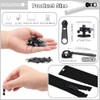 25Pcs Black Zipper Repair Kit Zippers Replacement 3# Zipper Pull