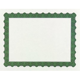 Great Papers! Metallic Green Border Certificate, 8.5"x 11", 100 Count (934200)