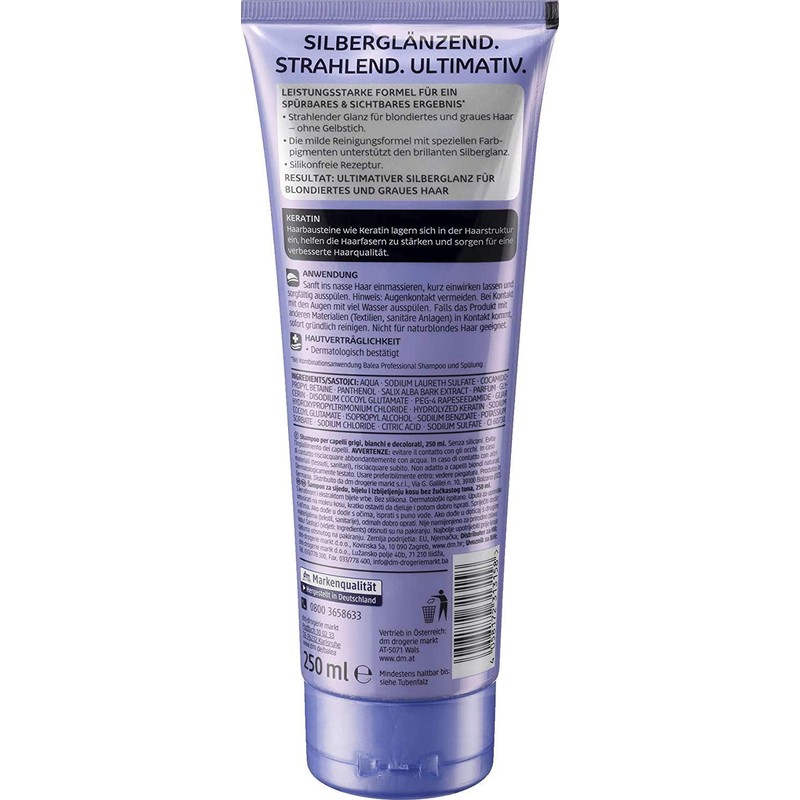 Balea Professional Silver Shine Set Shampoo 250 ml Conditioner 200