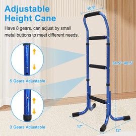 Walking Cane Stand Assist Chair Couch Cane, Mobility Standing Aids Rail for Disabled and Elderly, Stand Secure Walking Cane, Chair Assist for Elderly Sit to Stand, Hip Knee Surgery Recovery Aid