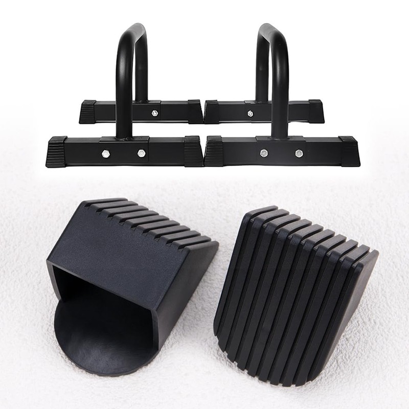 Comidox 4Pcs Premium Plastic Fitness Equipment End Caps Slip-Resistant Square