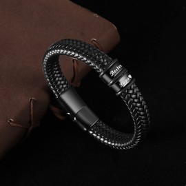 Father's Day Gift Dad Gift Dad – Gifts for Dad – Engraved "Bester Papa" DAD Leather Bracelet Gift for Dad Father, Leather