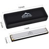 EastRock Harmonica C-major Harmonica with Box 10-hole harmonica for student,