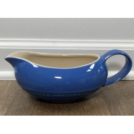 Le Creuset "Cobalt" Signature Gravy Boat LE CREUSET 12 Oz 460ml Stoneware NWT Pitcher