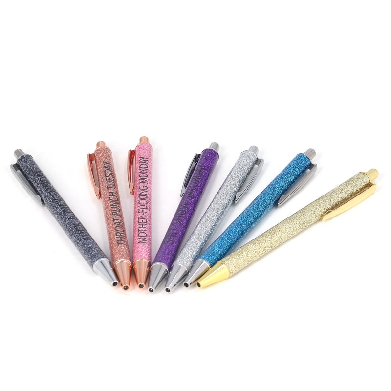 7Pcs Anti Slip Ballpoint Pens Quick Drying Plastic Ballpoint Pens