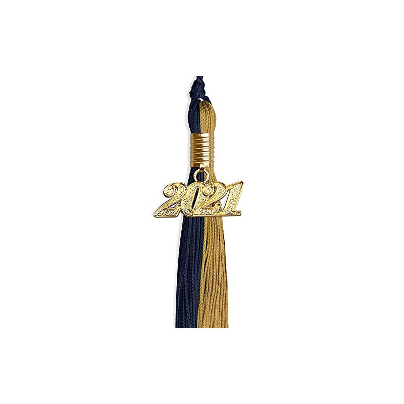Endea Graduation Double Color Tassel with Gold Date Drop (Dark
